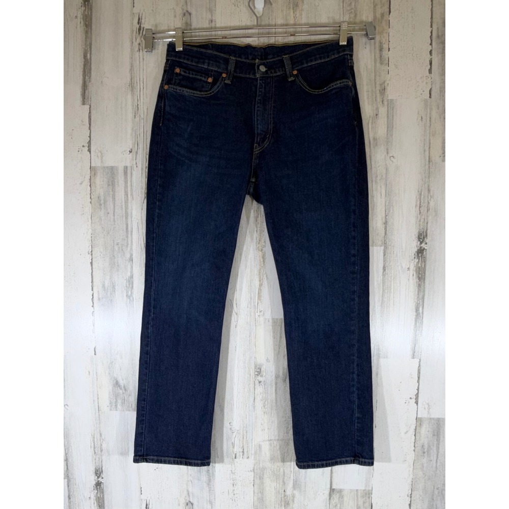 Levis 514 Straight Fit Mens Jeans 35x30 Dark Wash Indigo Blue Denim Classic